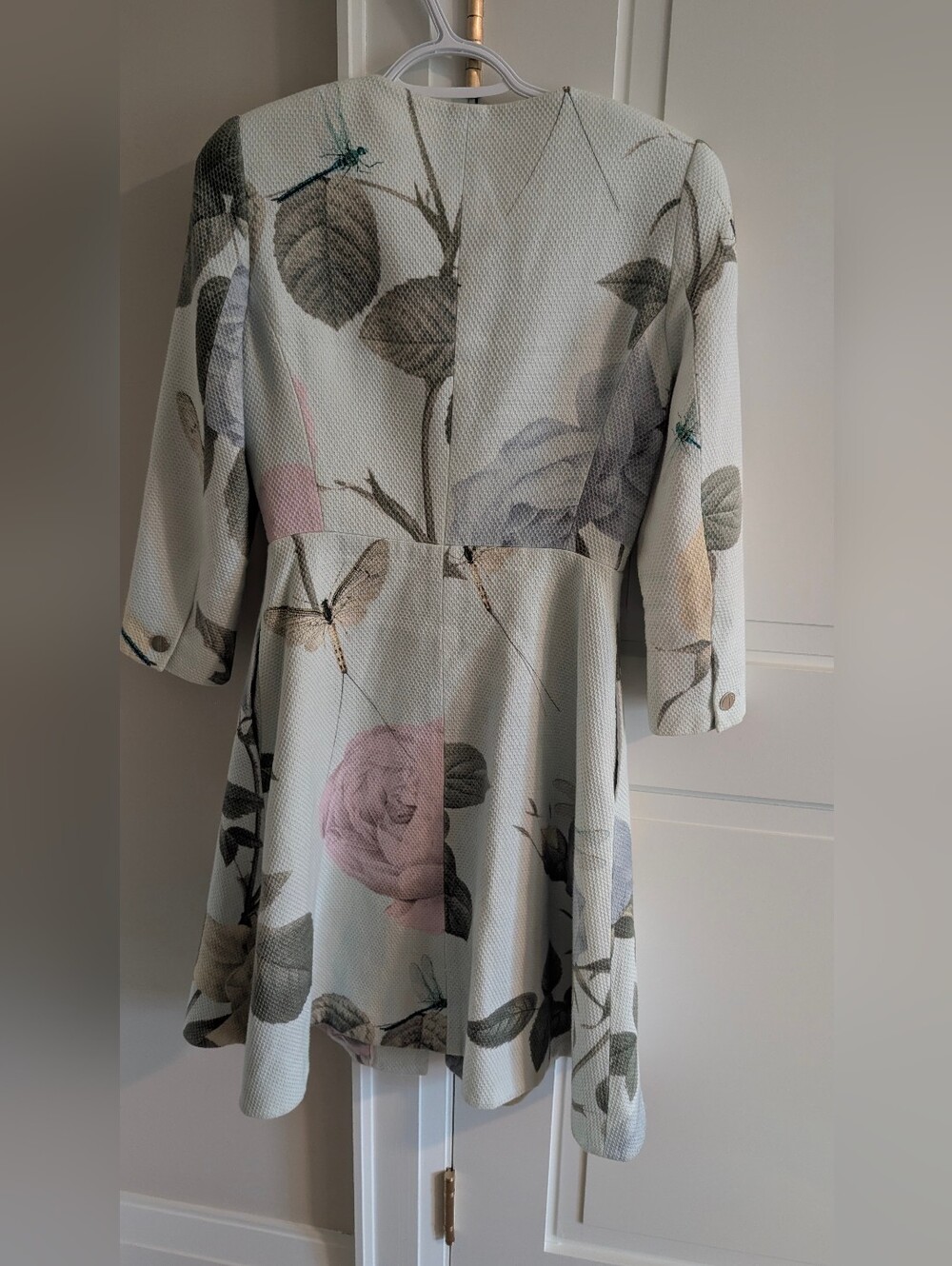 Ted Baker Teal And Pink Textured Zip Up Dress - Picture 5 of 5